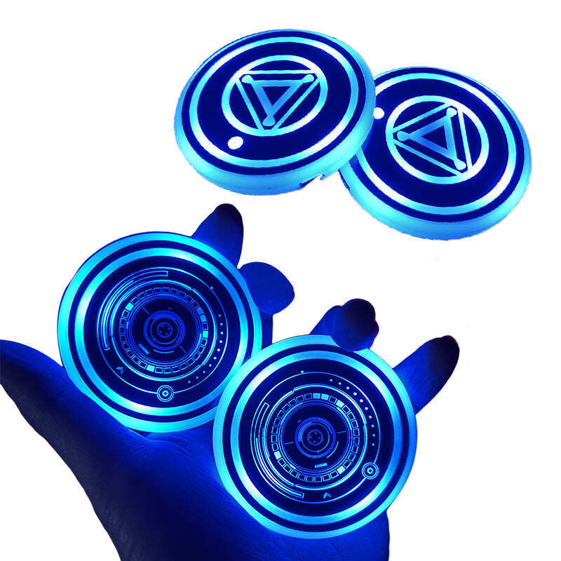 Rechargeable LED Car Cup Holder Lights