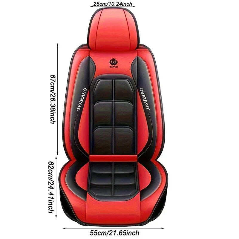 Premium Leather Front Seat Covers – Universal Fit for Sedans, SUVs & Trucks