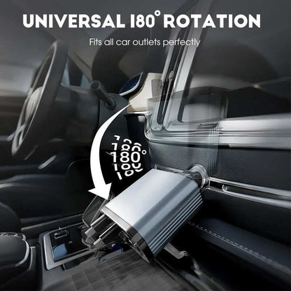 Ultra-fast 4-in-1 Car Charger 90W – With Retractable Cables & Ambient Starlight