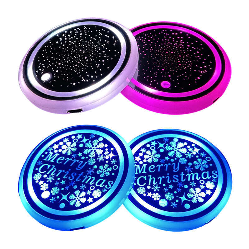 Rechargeable LED Car Cup Holder Lights