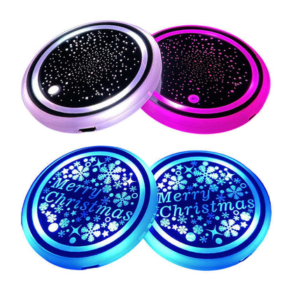 Rechargeable LED Car Cup Holder Lights
