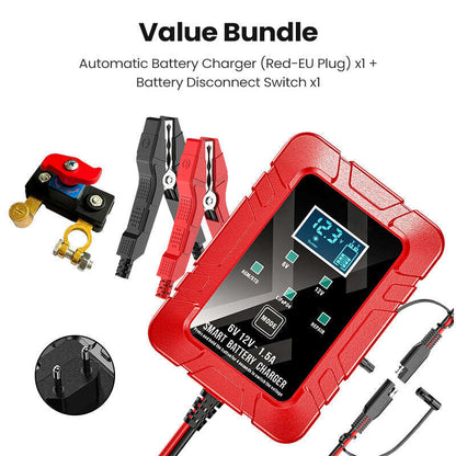1.5A 6V/12V Automatic Battery Charger – Fast, Safe & Reliable Charging