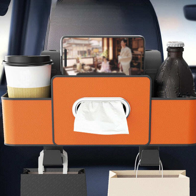 Multifunctional car seat rear storage box