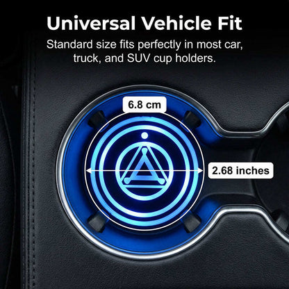Rechargeable LED Car Cup Holder Lights