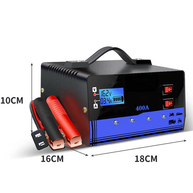 12V/24V Smart Car Battery Charger with Pulse Repair