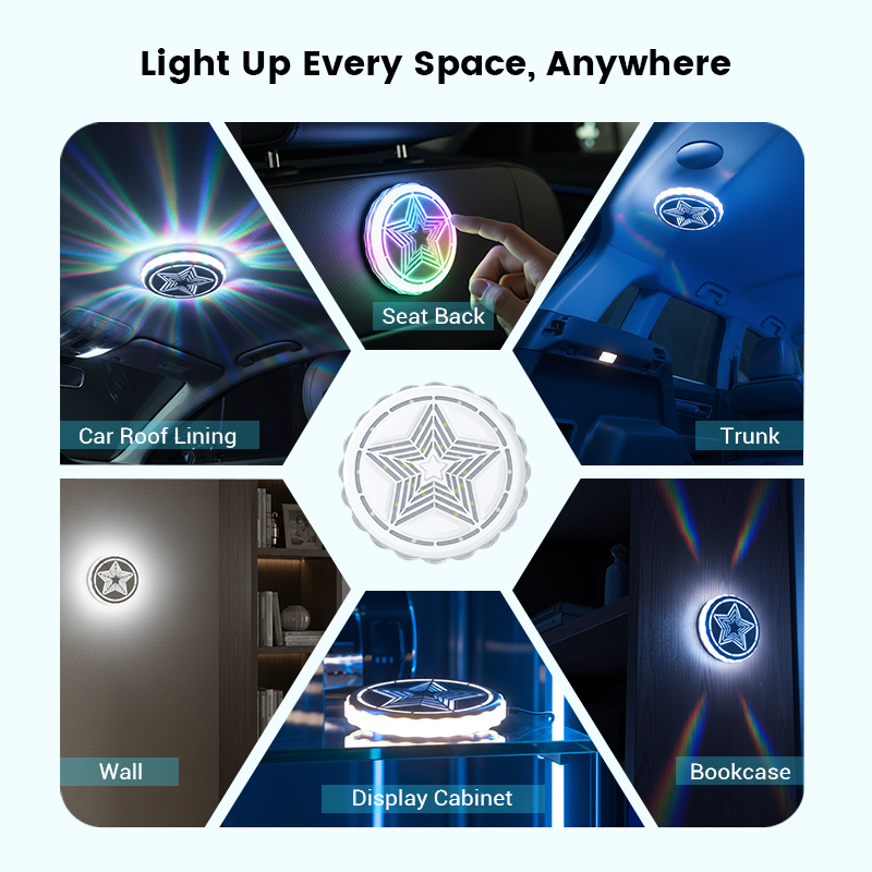 Car Interior Roof Light - Magnetic Multi-Mode Rechargeable