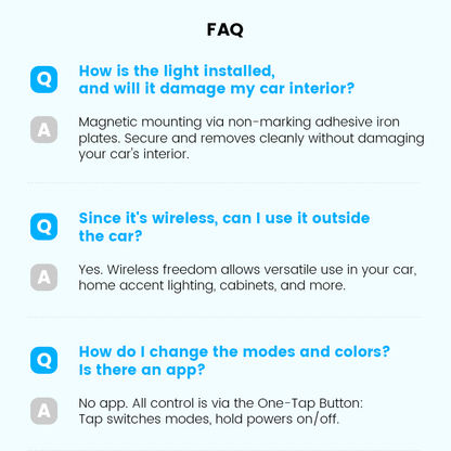 Car Interior Roof Light - Magnetic Multi-Mode Rechargeable