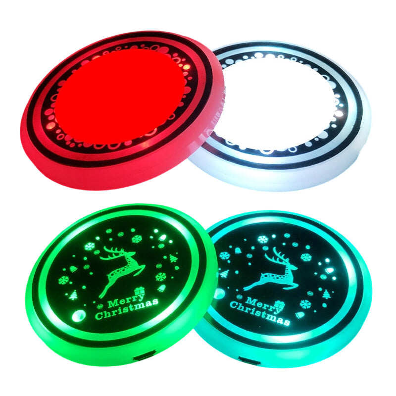 Rechargeable LED Car Cup Holder Lights