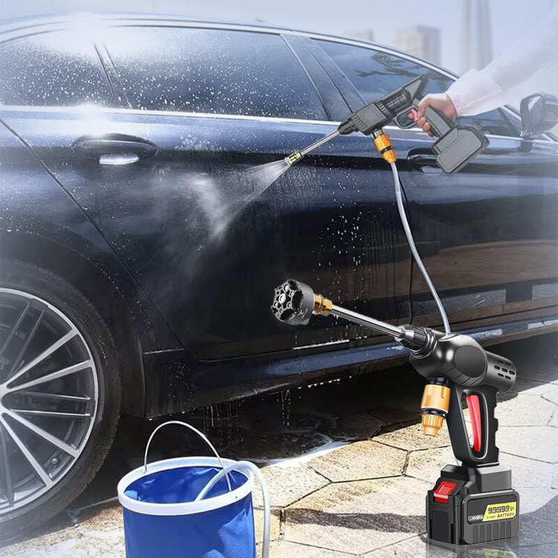 Portable High-Pressure Car Washer – 1500W Motor, Multi-Purpose Use & Compact Storage Design for Outdoor Cleaning
