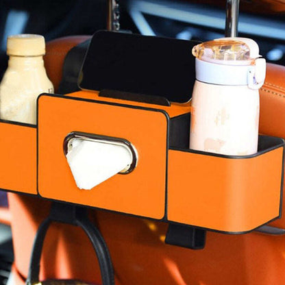Multifunctional car seat rear storage box