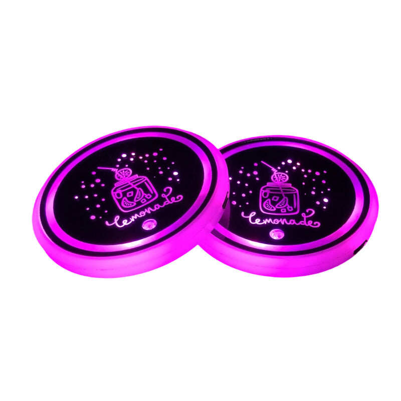 Rechargeable LED Car Cup Holder Lights