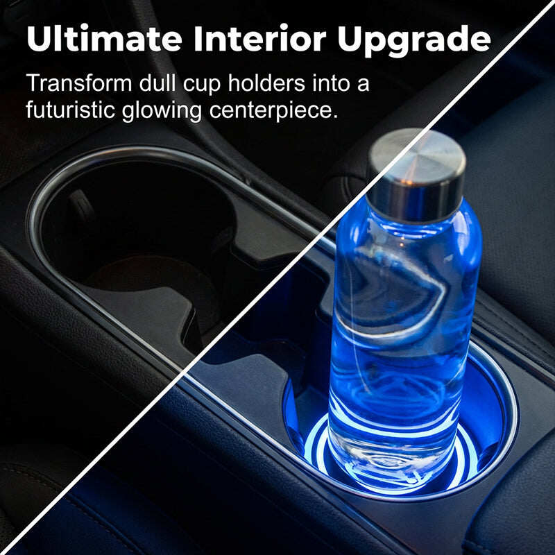 Rechargeable LED Car Cup Holder Lights