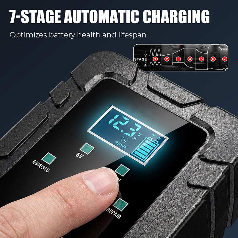 1.5A 6V/12V Automatic Battery Charger – Fast, Safe & Reliable Charging
