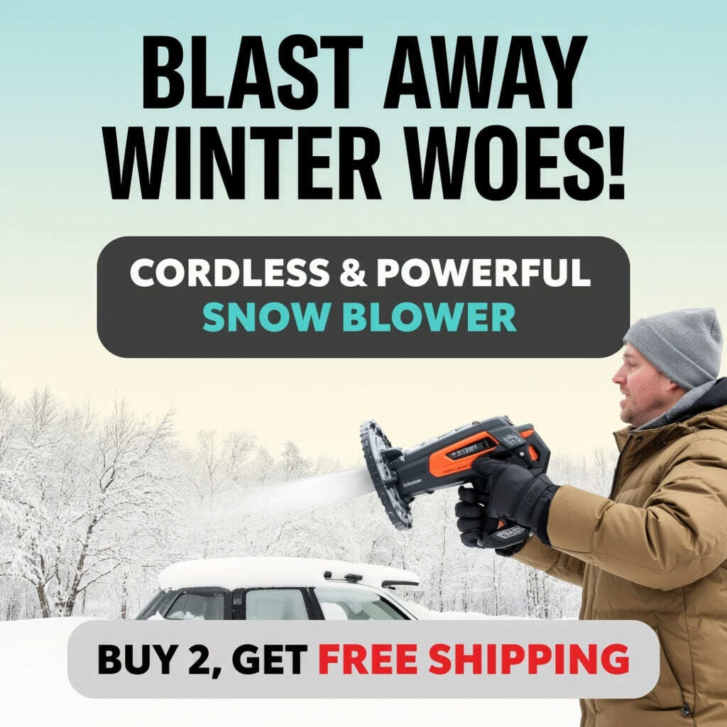 Car Electric Snow Blower - Handheld Defroster with Dual-Speed Settings for Quick Windshield & Mirror Cleaning