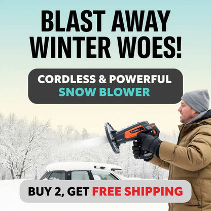 Car Electric Snow Blower - Handheld Defroster with Dual-Speed Settings for Quick Windshield & Mirror Cleaning