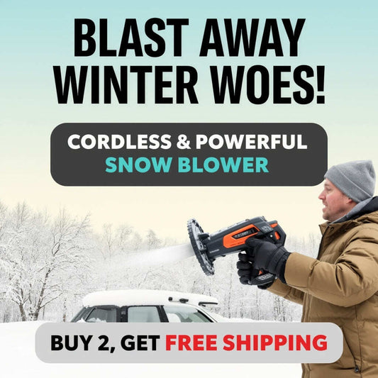 Car Electric Snow Blower - Handheld Defroster with Dual-Speed Settings for Quick Windshield & Mirror Cleaning