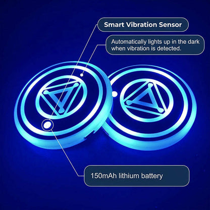 Rechargeable LED Car Cup Holder Lights