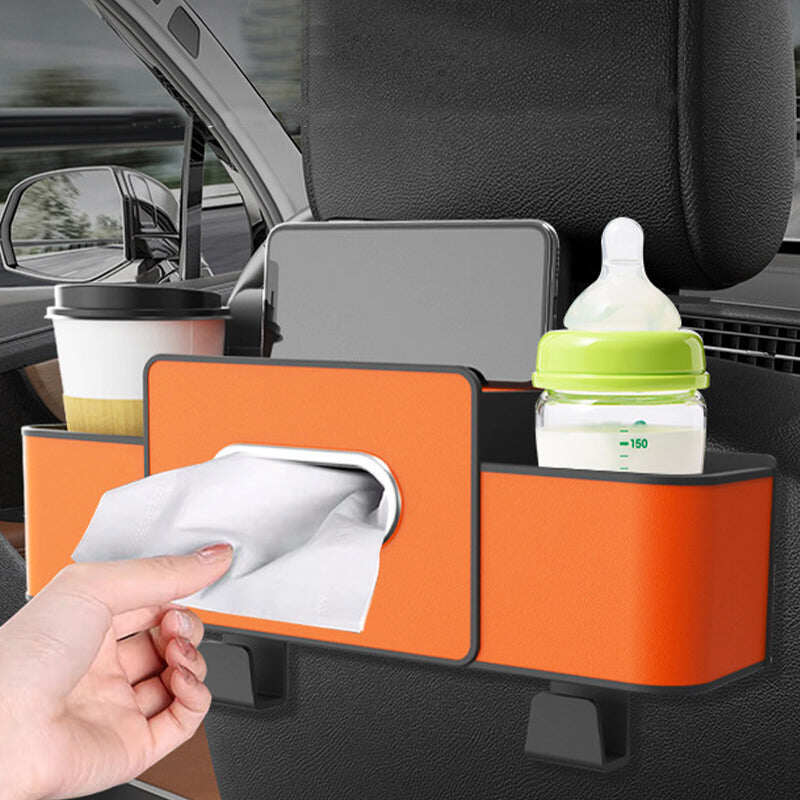 Multifunctional car seat rear storage box