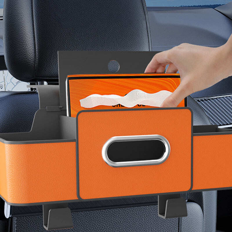 Multifunctional car seat rear storage box