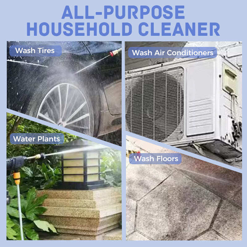 Portable High-Pressure Car Washer – 1500W Motor, Multi-Purpose Use & Compact Storage Design for Outdoor Cleaning
