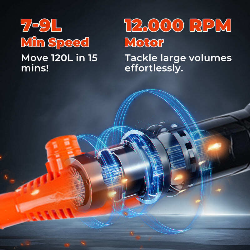 Battery Powered Liquid Transfer Pump - Fast & Safe Siphoning for Fuel, Water & Oils with Auto-Stop Function