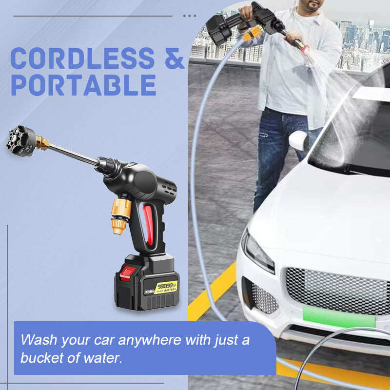 Portable High-Pressure Car Washer – 1500W Motor, Multi-Purpose Use & Compact Storage Design for Outdoor Cleaning