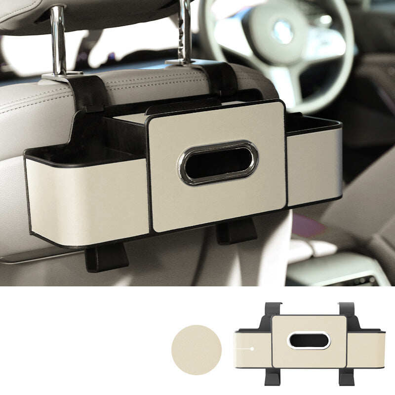 Multifunctional car seat rear storage box