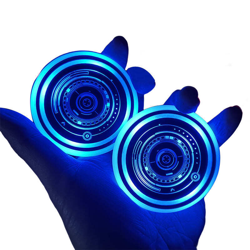Rechargeable LED Car Cup Holder Lights
