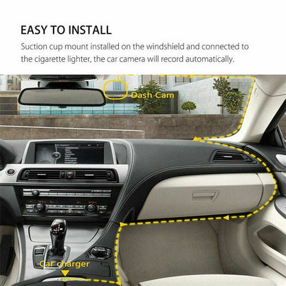 Dash Cam 3 Cameras 1080P HD – Front + Interior + Rear with Reverse